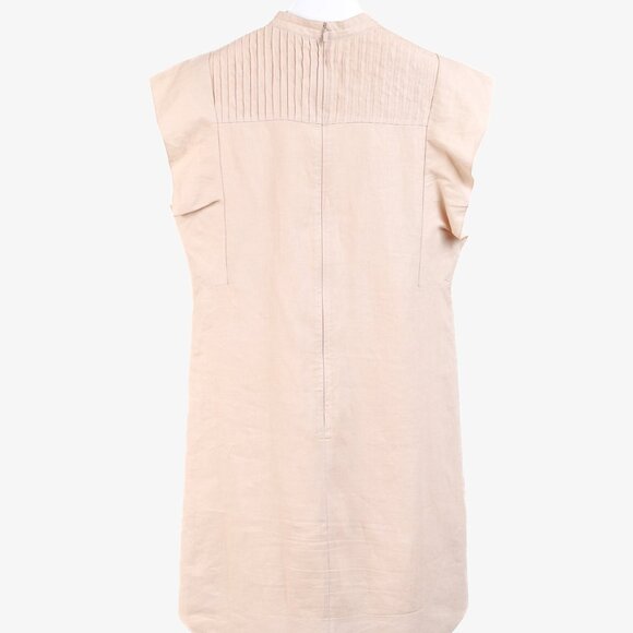 Chloe SS18 Biscuit Pink Embroidered Linen Mini Dress - Picture 2 of 11